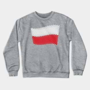 Poland Flag Scribble (White - Red) Crewneck Sweatshirt